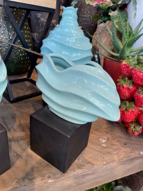 Decoratieve vaas op standaard (S) PTMD - Ptmd blauw2 - 2022000097